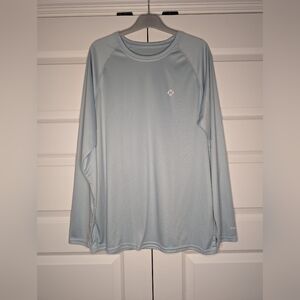 Naviskin Womens Large Athletic Top Light Blue Long Sleeve - See Description